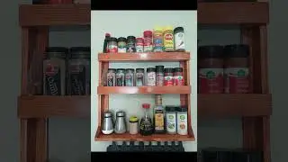 Spice Rack / Rustic Herb🤩Wooden Spice Rack ♥️Aesthetic Free Standing spice Rank For kitchen❣️