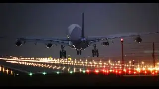 Take off from VNUKOVO airport. Night flight. 4k
