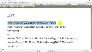 9-Function Overloading using C++