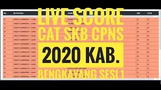 LIVE STREAMING SCORE CAT SKB CPNS 2019 KAB.ENGKAYANG SESI 1
