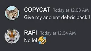 When Your Friend Steals From You In Minecraft! - Discord Chat