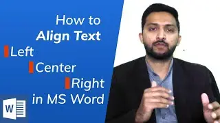 How to Align Text in Left,  Center and Right Side of the Document in Ms Word