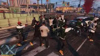 GTA 5 - War with Police, 30 Bodyguards