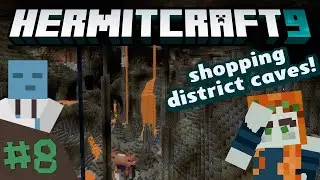 HermitCraft 9 ep 8: New shopping district cave! ZombieCleo and iJevin TNT!