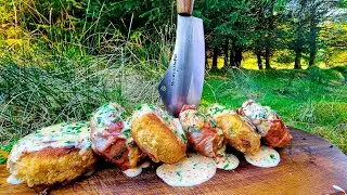 Crunchiest Fish Cakes on Another Level🔥 Asmr Forest Cooking.
