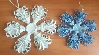 Снежинки из фоамирана на новый год. Своими руками
