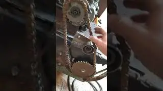 установка цепи и натяжителей