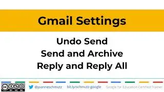 Gmail Settings - Send and Reply options