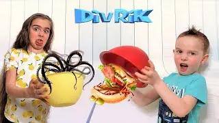 Челлендж С ЕДОЙ 🍔🍟🍵  БОЛЬШАЯ, маленькая или СРЕДНЯЯ 🐘 🐭🕺   ✨DivRiK✨