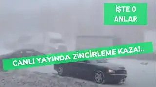 CANLI YAYIN YAPARKEN ZİNCİRLEME KAZAYI KAYDETTİ