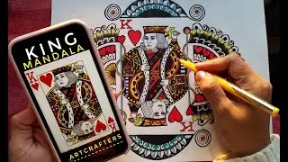 KING of MANDALA - King of Heart illustration with MANDALA designs Valentines day art