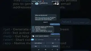 Telegram bot free disposable emails 
