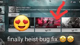 finally codm fix heist BP vault bug now you can purchase BP vault 