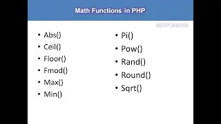 PHP Math functions | Math Functions in PHP | simple code | simplecode