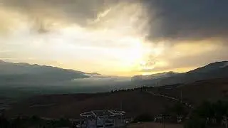 Watching a beautiful sunset in Kelardasht