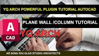 YQ ARCH AUTOCAD PLUGIN TUTORIAL||PLANE WALL/COLUMN TUTORIAL AUTOCAD 