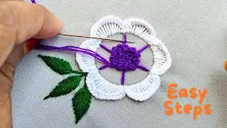 Most Beautiful Flower Hand Embroidery Tutorial||Creative Crafts||Hand Embroidery
