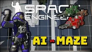 New Ship AI vs Giant Maze! - Space Engineers Automatons Update Beta