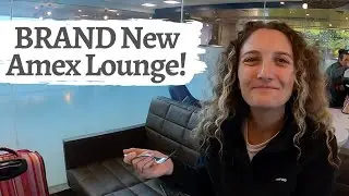 Our first visit to the NEW American Express Centurion Lounge in Denver, Colorado!