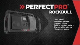 PerfectPro 05 ROCKBULL JOBSITE RADIO: DAB+, FM, BLUETOOTH, USB, MP3 AuxIn,  LITHIUM BATTERY INSIDE