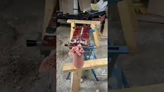 Frankenbench Part 1. I built a woodworking bench from bits of wood I found lying round our farm.