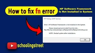 How to Fix the HP Software Framework Is Not Installed Error in Windows