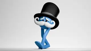 Sir Moustache - Double Bounce Walk - Animation Cycle