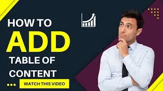 How to Add Table of content in Article/ Blogging