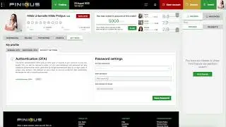 How do I change my PINIGUS profile password?
