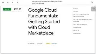 Google Cloud Fundamentals: Getting Started with Cloud Marketplace