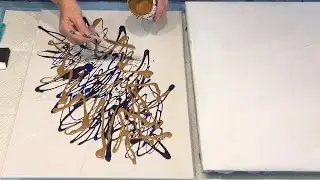 NEW WAY- something different~haven’t done this before -SUPER HAPPY WITH THE EFFECT~ Acrylic pouring
