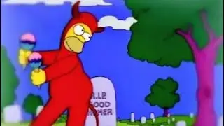 A scene from The Simpsons: 