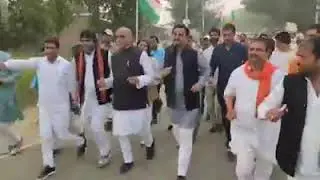 Basic Sikcha Mantri Satish Dwivedi Gandhi Pad Yatra Me