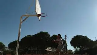 122 cm Man Trying To Dunk With 70 inch Vertical