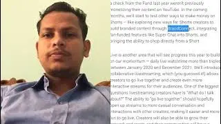 Good news for youtube short monetisation SK Khandokar