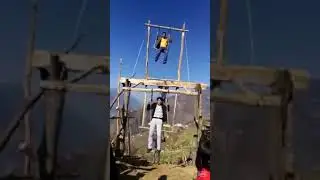 Homemade natural Ferris wheel