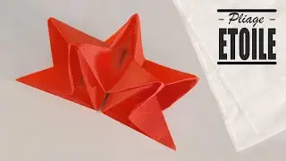 Pliage de serviette Noel: Etoile