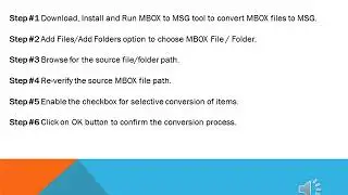 MBOX TO MSG CONVERTER Software