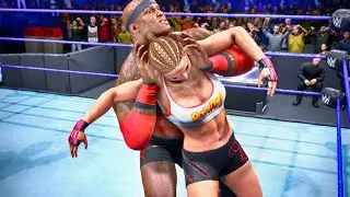 WWE 2K20: Ronda Rousey vs Bobby Lashley (w Lana) Intergender mixed wrestling