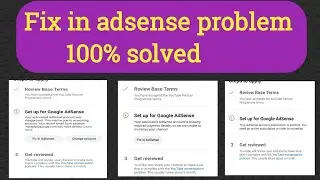 Fix in adsense ||How to solve Fix in adsense/your associated adsense account is missing required