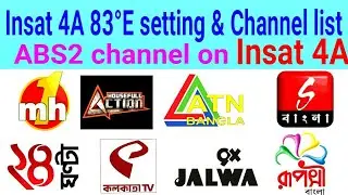 Insat 4A 83°E setting & Channel list, ABS2 channel on Insat 4A