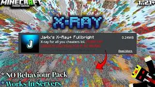 100% Working X RAY Mod For MCPE 1 21+ | NO Behavior Pack & Works In Servers