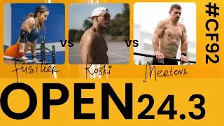 Jonne Koski vs Colten Mertens vs Rebecca Fuselier in CrossFit Open 24.3