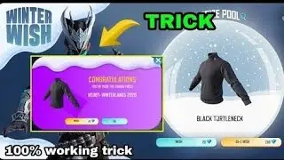 WINTER WISH EVENT FREE FIRE || 1 SPIN TRICK BLACK TSHART || FREE FIRE NEW EVENT || WINTER WISH EVENT