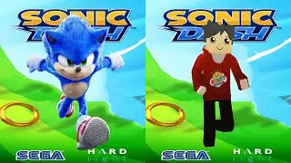 Sonic Dash vs Roblox Ryan's World - Movie Sonic vs All Bosses Eggman Zazz All Characters Unlocked