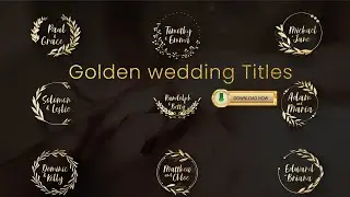 premiere pro Golden Wedding  titles PACK download now