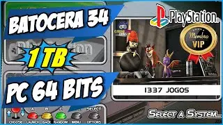 Batocera 34 PC 64bits ⭐💻⭐🔥(1TeraByte, MUGEN, PS2, PS3, X-BOX 360,SWITCH, Wii e WiiU)🔥