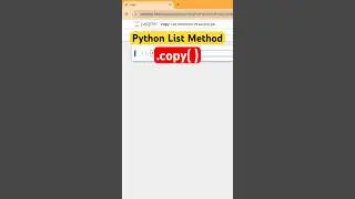 Python List Method .copy( )