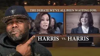 Donald Trump releases 'brutal' ad of Kamala Harris 'debating herself'