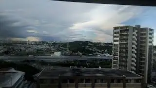 会社からのタイムラプスです。曇り空でした。